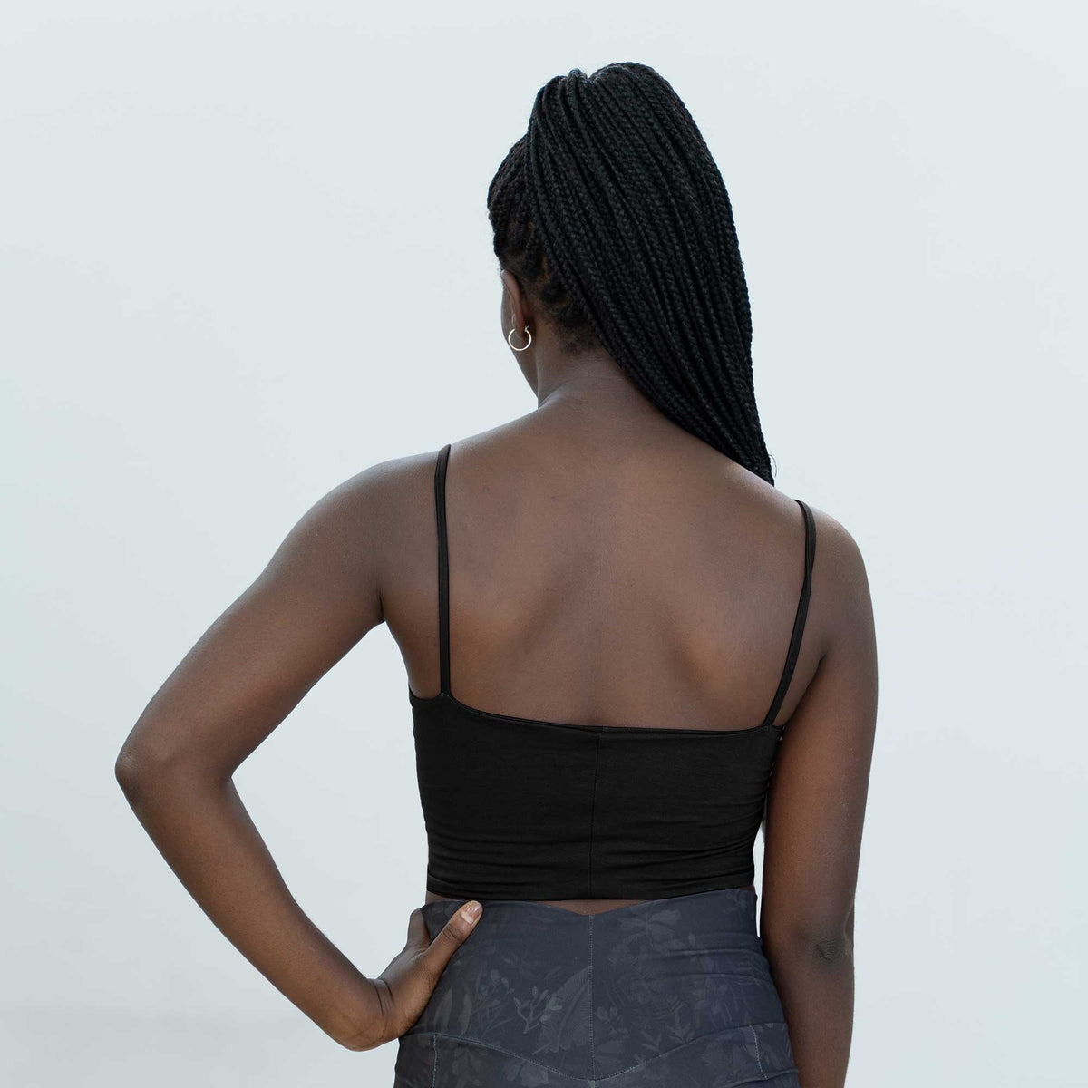 Women's Black Yoga Cami Crop Top - Ladybase Love – Wildling by Ladybase Love