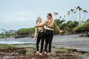 Yoga Outfit, Womens Activewear Set, Carbon Grey Mineral Wash Ribbed Hi –  KesleyBoutique