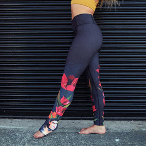 DIAZ Women's High Waist Mesh Yoga Leggings with Side Pockets, Tummy Control  Workout Squat-Proof Yoga Pants