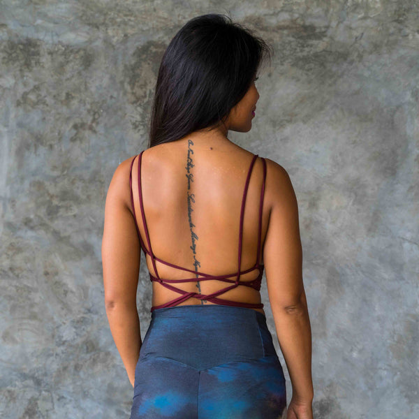 Women's Black Strappy Yoga Bralette - Ladybase Love – Wildling by Ladybase  Love